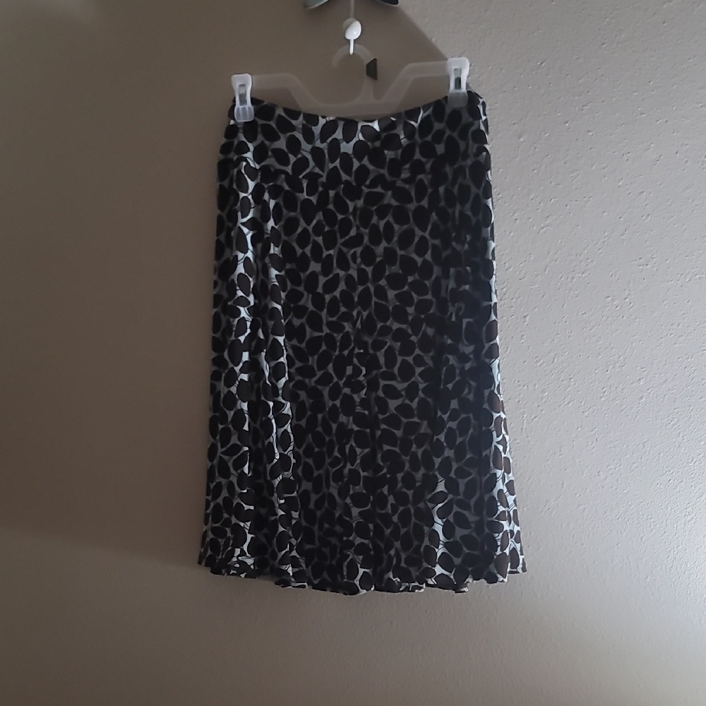 Apt. 9 Black Midi A-Line Pleated Skirt